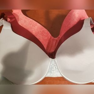 Vanity Fair underwire bras. Colors, sky blue, burgundy, & salmon. Size 42C. 3/55